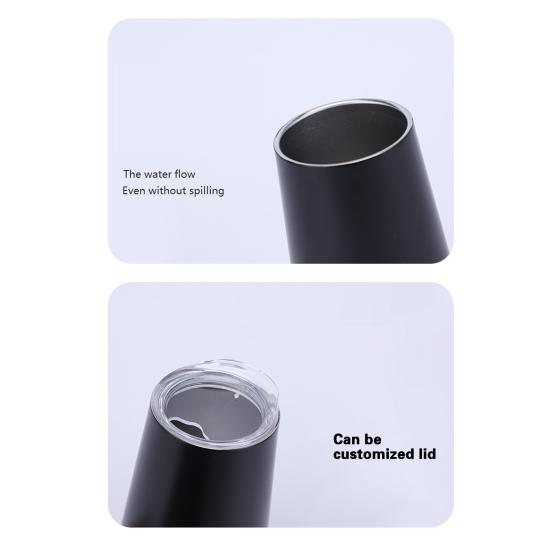 Boccale da birra per vino in acciaio inossidabile resistente al calore a forma di U da 180 ml con guscio d'uovo con coperchio resistente agli schizzi Design portatile ergonomico per bere facilmente