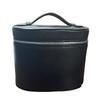 Lychee Grain PU Leather Double Zipper Makeup Bag - Large Capacity, Travel Waterproof Toiletries & Skincare Storage