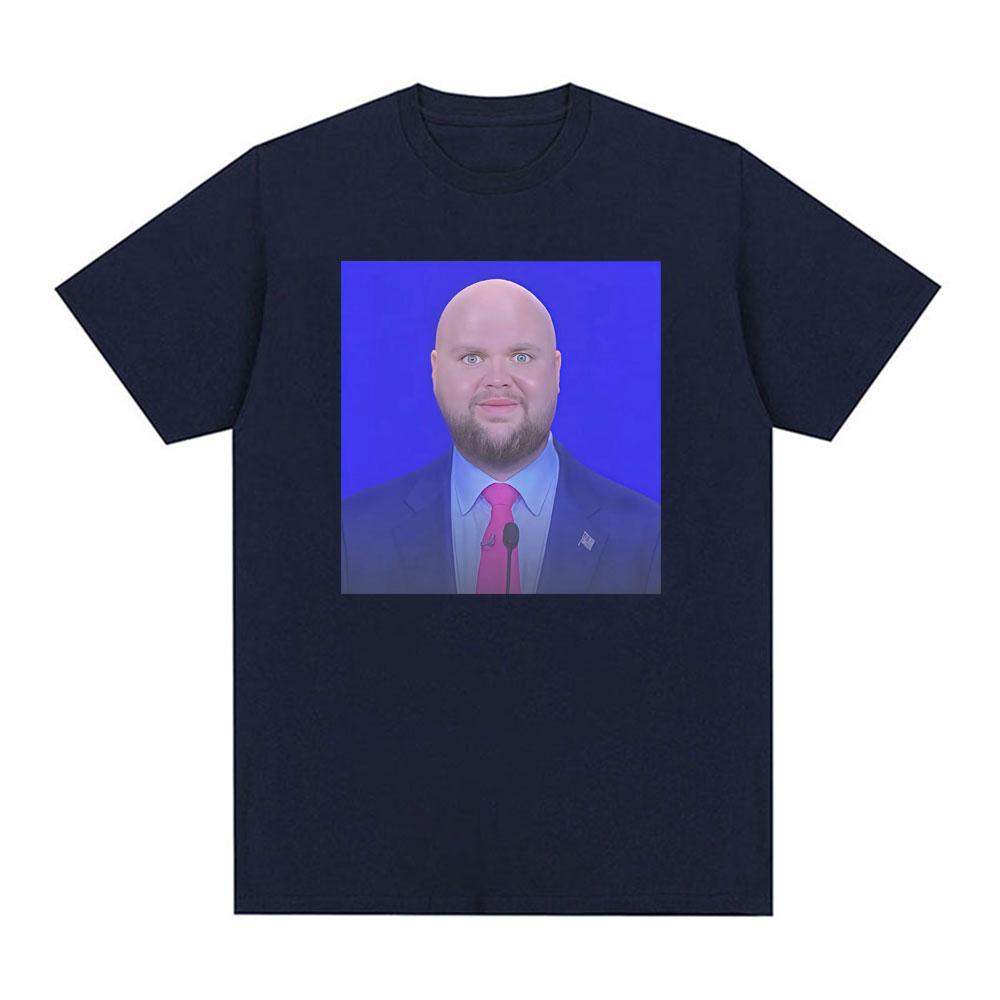 JD Vance Meme Glatzer Babygesicht Lustiges T-Shirt Herren Damen Mode Humor Gothic Übergroßes T-Shirt Baumwolle Lässig Kurzarm T-Shirt