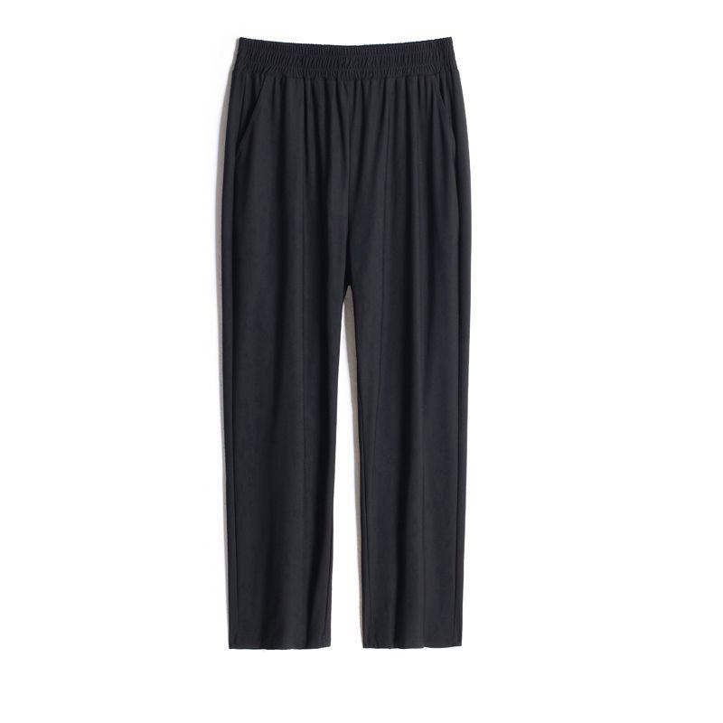 

Women s High Waist Ice Silk Quick-Dry Pants: Lightweight, Loose-Fit, Nine-Point Straight Leg Trousers for Summer. XL for 80-100 lbs