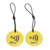 10pcs NFC Tags Keychain 35CM NTAG213 Chip Programmable NFC Fob NFC Card for All NFC Enabled Mobile Phones Devices Yellow