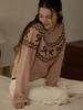 BEMUSE MANSION Ribbon Nordic Knit - Beige