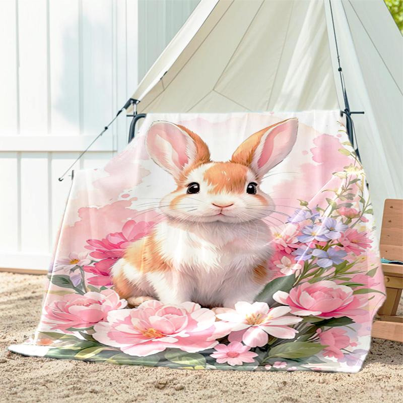 1pc Animals: cats, pattern blanket, all season lightweight home office outdoor nap multifunctional blanket