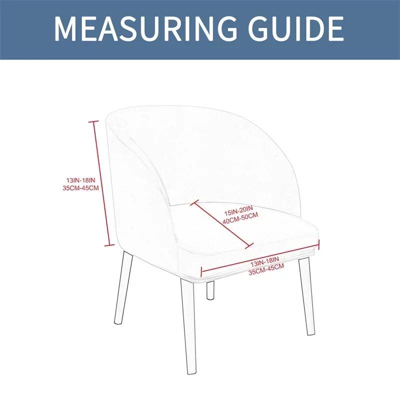 Velvet Armchair Cover Stretch Dining Chair Slipcovers Accent Curved Office Chairs Covers Elastic House De Chaise Seat Case Home