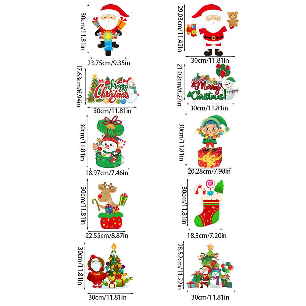 2024 Christmas Door Hanger New Year Party Pendants Santa Claus Snowman Elk Paper Banner Merry Christmas Decoration for Home