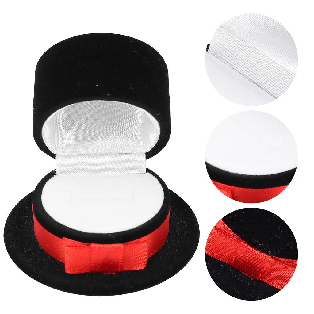 Portagioie ad anello Personalizzato Cappello Jazz Anello Orecchino Collana Confezione Gioielli Scatola Portaoggetti