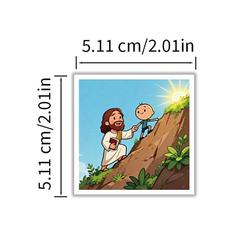 50PCS Cute Jesus Christian Stickers Inspirational Christ Clipart Stickers Bible Verse Aesthetic Decals Pack Catholic Jesus Decal