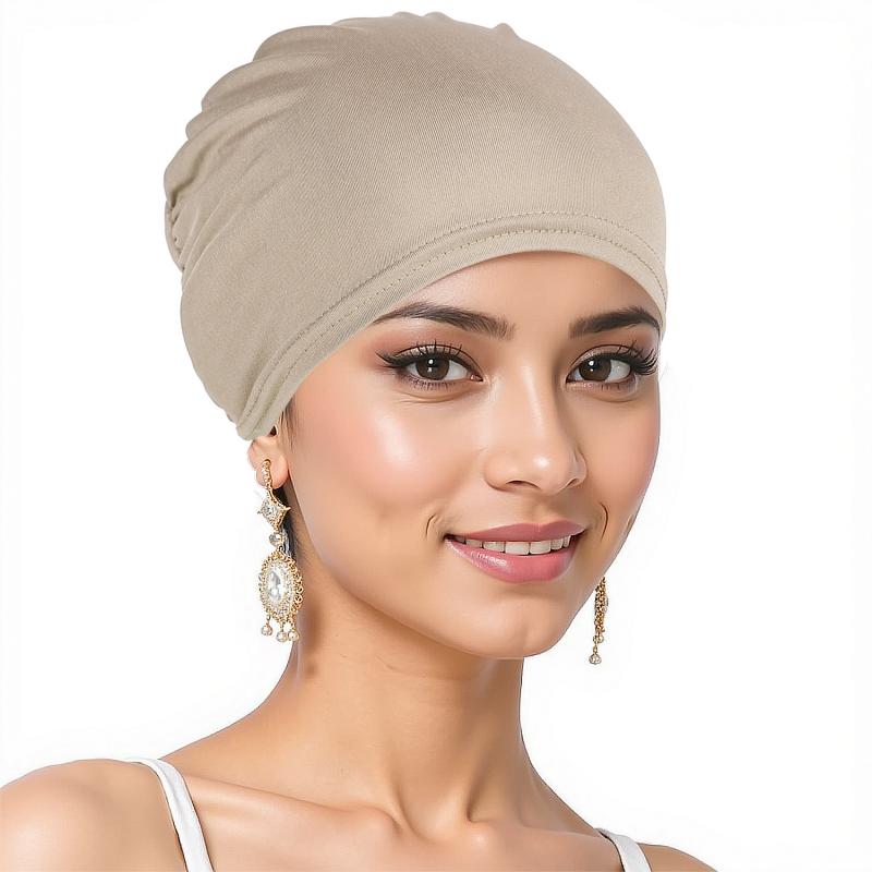 

Женская однотонная шапочка-хиджаб, подшапочка, внутренняя шапочка, мусульманский головной убор, шапочка-бини, натягивающаяся, все сезоны, удобная, эластичная