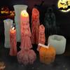 Bougie Parfumée Fantôme Marié d'Halloween Moule en Silicone Crâne Effrayant Moule de Fabrication de Bougies en Plâtre