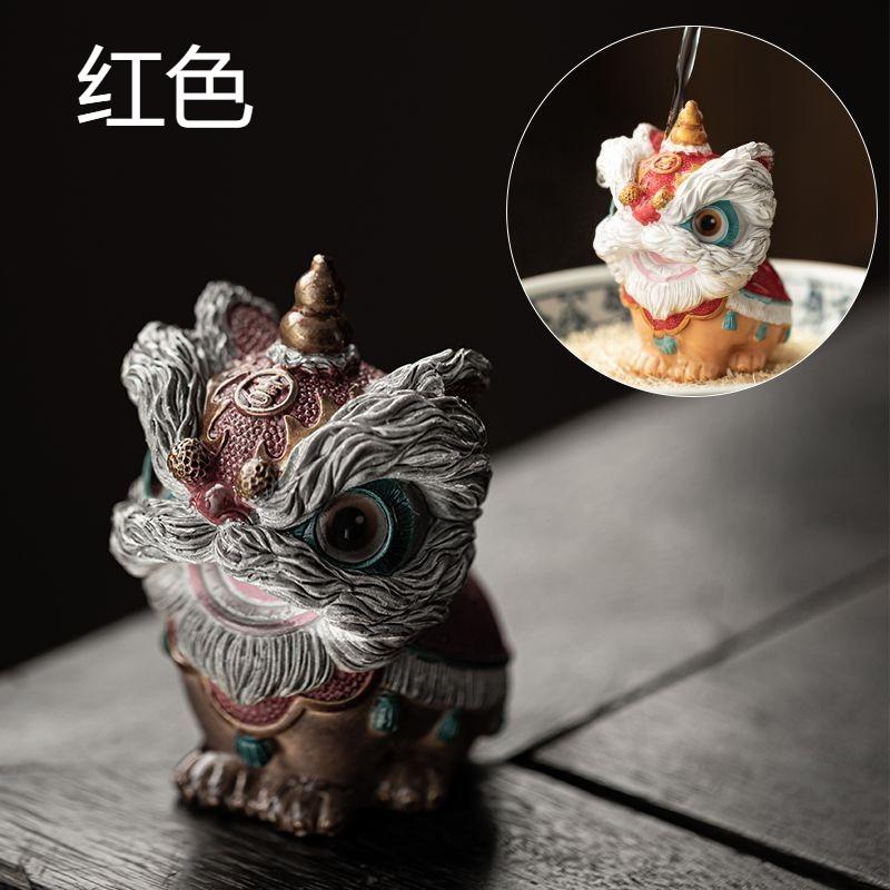 

Premium Resin Color-Changing Tea Pet Drinking Tea Decoration for Tea Table Top Chinese Trendy Lion Wake-Up Resin Craft Home Deco