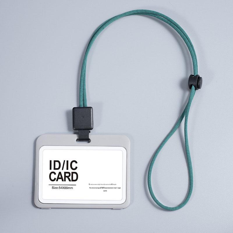 Autumn Rain Transparent Dual-Sided Retractable ID Badge Holder