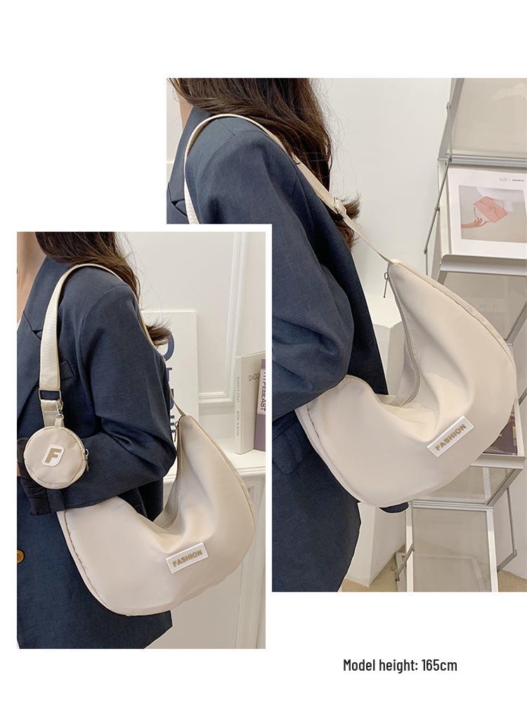 2025 Autumn Solid Color Lightweight Women's Oxford Crossbody Backpack - Large Capacity Zipper Shoulder Bag