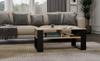 Modern 2P SLIM Coffee Table, Artisan Oak, Black