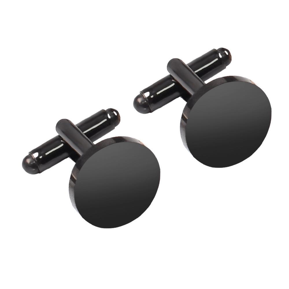 Stainless Steel Mirror Polished Men's Business Cufflinks