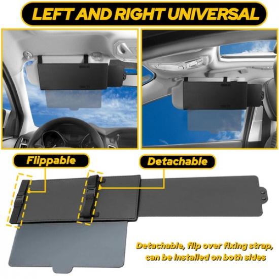 Universal Car Visor Sun Extension Extender Shield Truck Front Shade Anti Glare