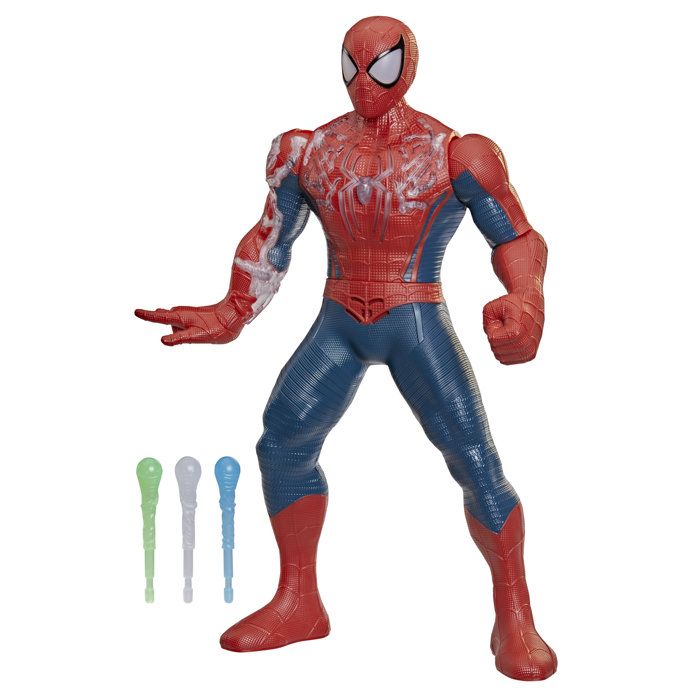 Spider-Man Charge d'énergie, figurine électronique de 36,8 cm, jouets de super-héros pour enfants, dès 4 ans