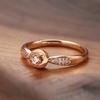 Rose Gold Bride Wedding Ring Natural Zircon Accessories Fashion Modern Party Daily Jewelry Crystal Gift For Women
