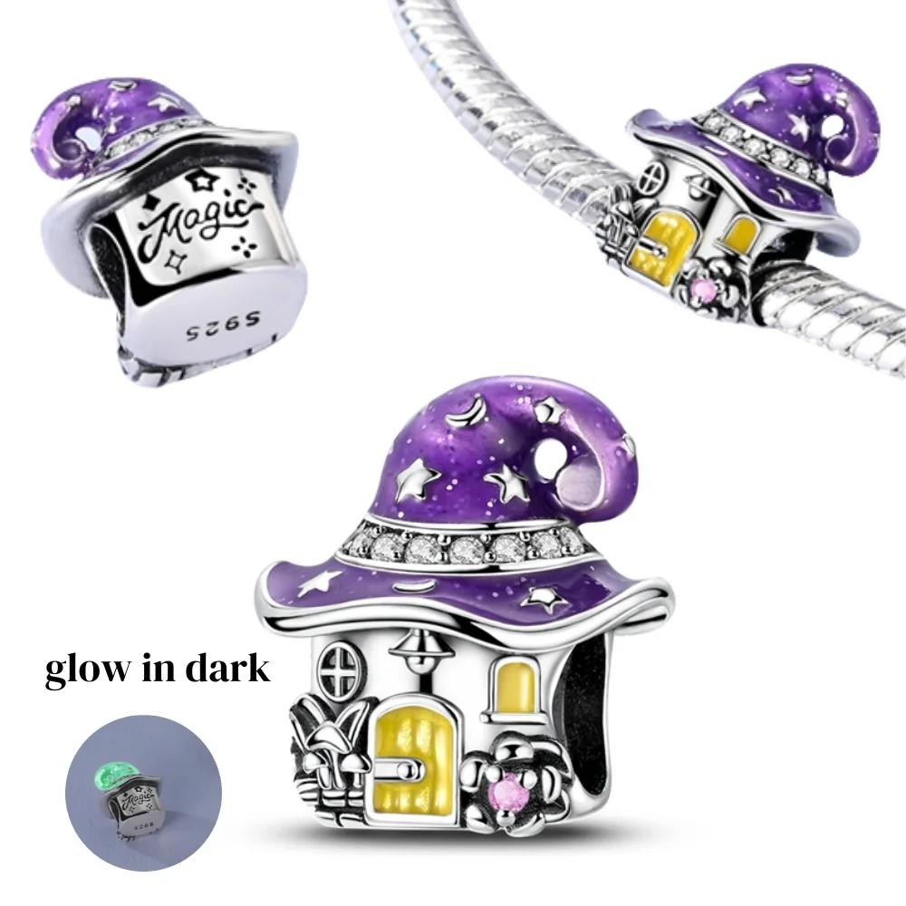 Copper Starry Night By Van Gogh Charms Bead Cz Zircon Whale Cat Pendant Fit Original Bracelet Necklace Diy Jewelry