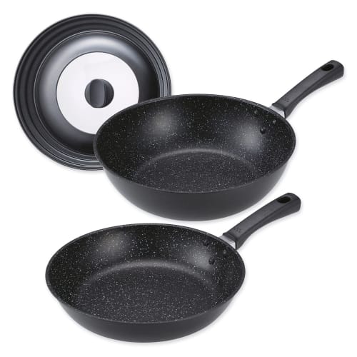 

Kai Corporation Lightweight Frying Pans (26cm and 28cm) with Covers, Gas Stove Only, PFOS-Free, 950RC1119