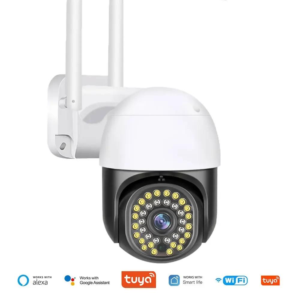 

Відкритий Tuya Smart Wifi 5MP HD 4X Zoom PTZ Камера безпеки Кольорове нічне бачення Відеоспостереження Внутрішня бездротова IP-камера Cam No SD Card