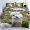 Alpaca Duvet Cover King Queen Size Kawaii Farm Animal Theme Bedding Set Kids Cartoon Llama Alpaca 2/3pcs Polyester Quilt Cover