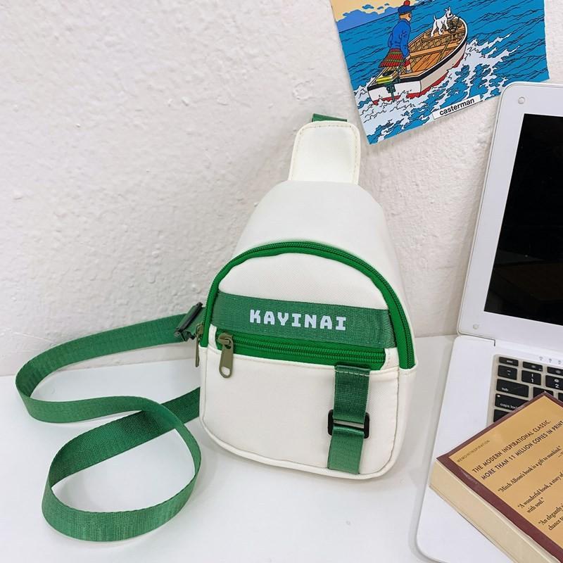 

Буква Kayinai Принт Детская нагрудная сумка Легкие одноплечевые сумки Кроссбоди белый