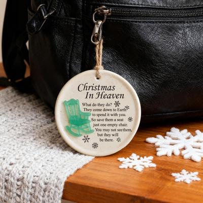 Yousheng Christmas In Heaven Ornament Empty Chair Christmas Tree Ornament Memorial Gifts for Grieving The Loss of Loved Ones