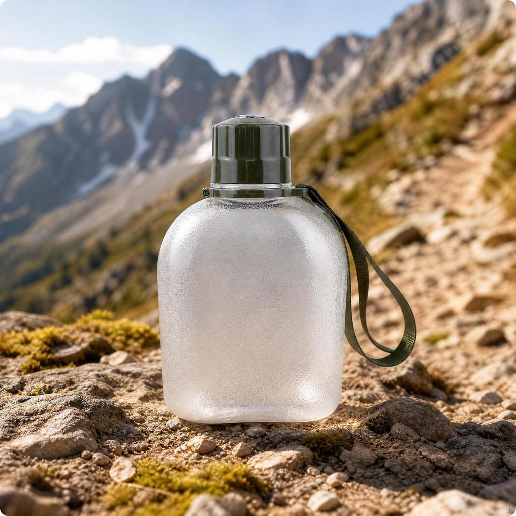 Compass Water Bottle Frosted Active Drinkware LeakResistant for Outdoors Blue 800ML