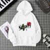 Women's Real Shot American Plant-printed Sweater Hooded Autumn and Winter New Men's and Women's Models
