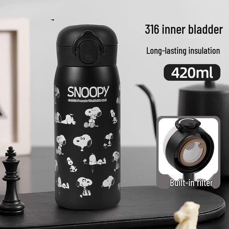 Snoopy Portable Stainless Steel Insulated Water Bottle