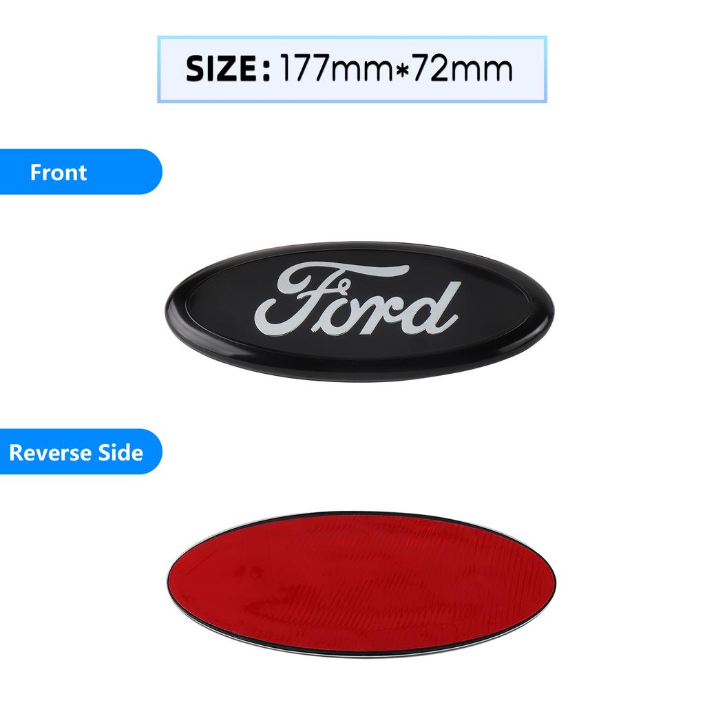 Car Rear Trunk Front Grill Sticker For Ford Grille Emblem Logo Hood Badge Focus Kuga MK7 MAX Fiesta Ranger Mondeo Mustang Escape