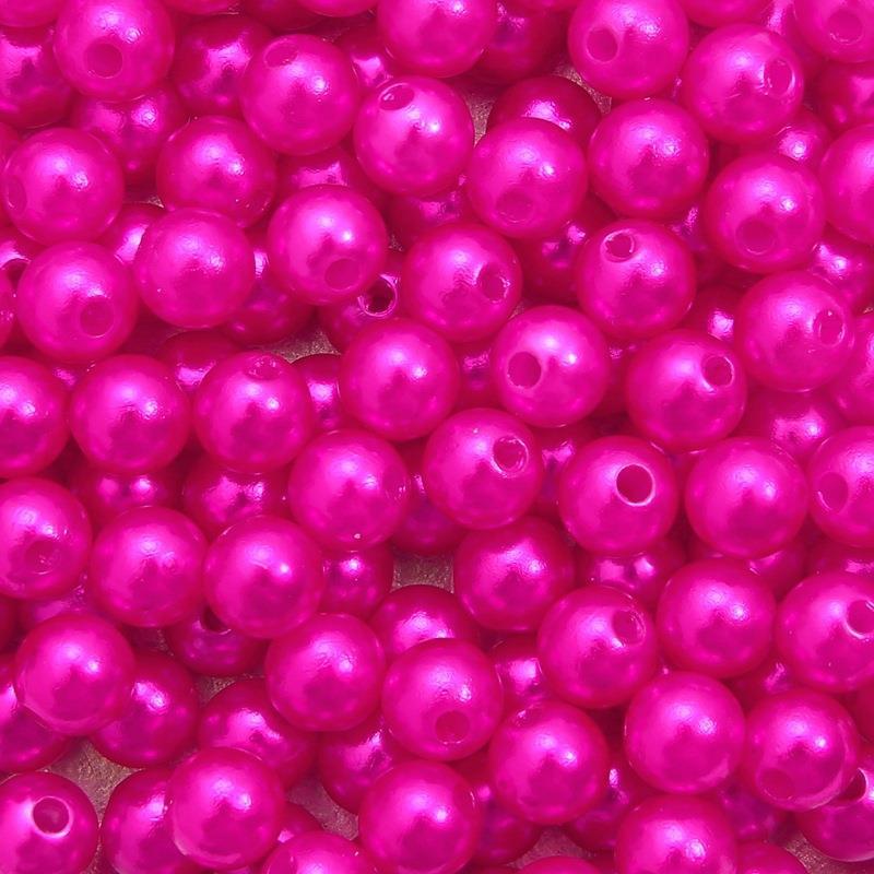 DIY Acrylic Pearl Beads: Round, Loose Beads for Handmade Jewelry Accessories, Bracelets, Necklaces, and Earrings.