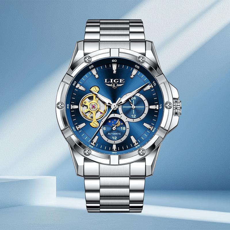 Men's High-End Multi-Functional Mechanical Fashion Watch – Stylish Business Wristwatch