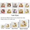 10Pcs Watercolor Flowers Cute Pet Wall Stickers Imitation Brick Bedroom Decoration Waterproof Self Adhesive Tile Wallpaper Kitchen Cupboard Decor
