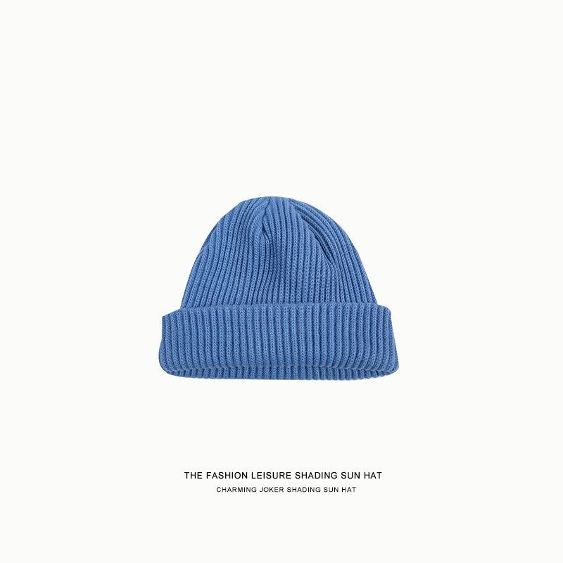 Big board knitted hat hip hop wool hat autumn and winter cold hat men show small face warm yuppie hat