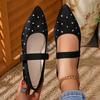 New Style Pointed-toe Low-cut Flat-soled Women's Shoes with One-way Ventilation Design