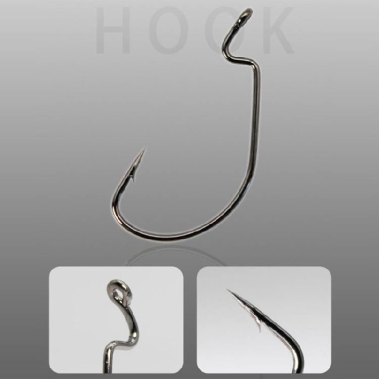 50Pcs Baits Jig Fishes Hook Replacement High Carbon Steel Hook with Plastic Box Worm Soft Baits Jig Fishes Hook