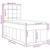 VidaXL Sommier à lattes de lit et matelas Noir 80x200 cm Tissu 3291497