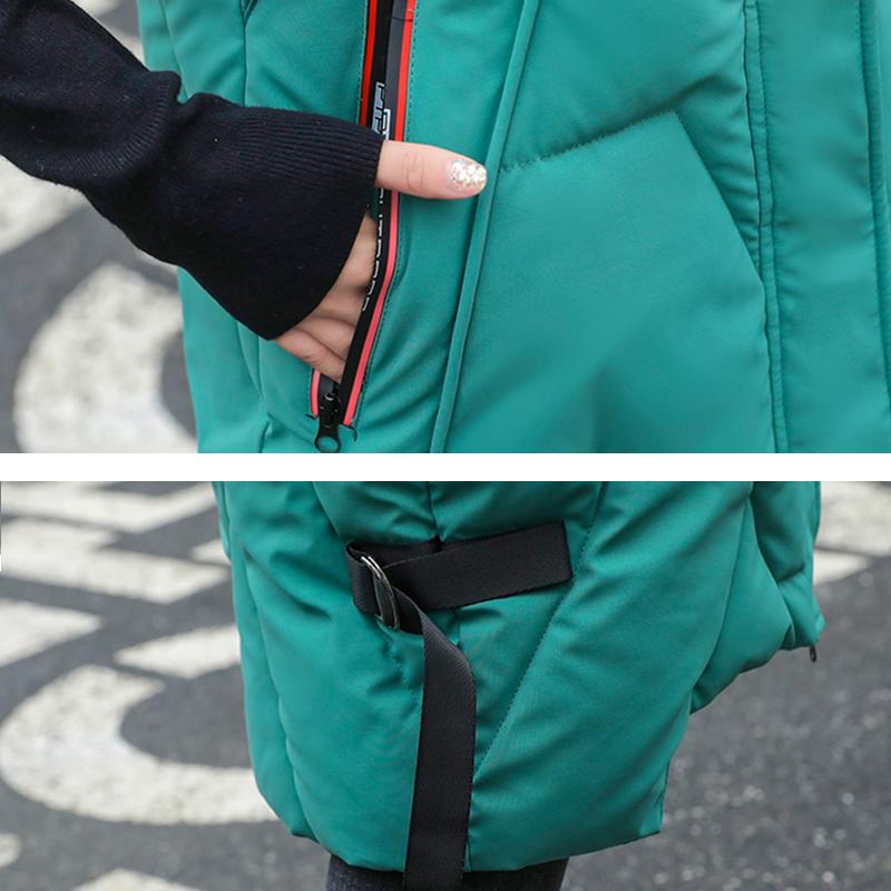 Winter Long Vest Women's Solid Hooded Pockets Zipper Padded Ladies Casual Sleeveless Jacket  Warm Quilted Vest for Female