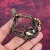 Tree Of Life Peanut Wood Jasper Pendant Gemstone Copper Wire Wrapped Jewelry Handmade Pendant