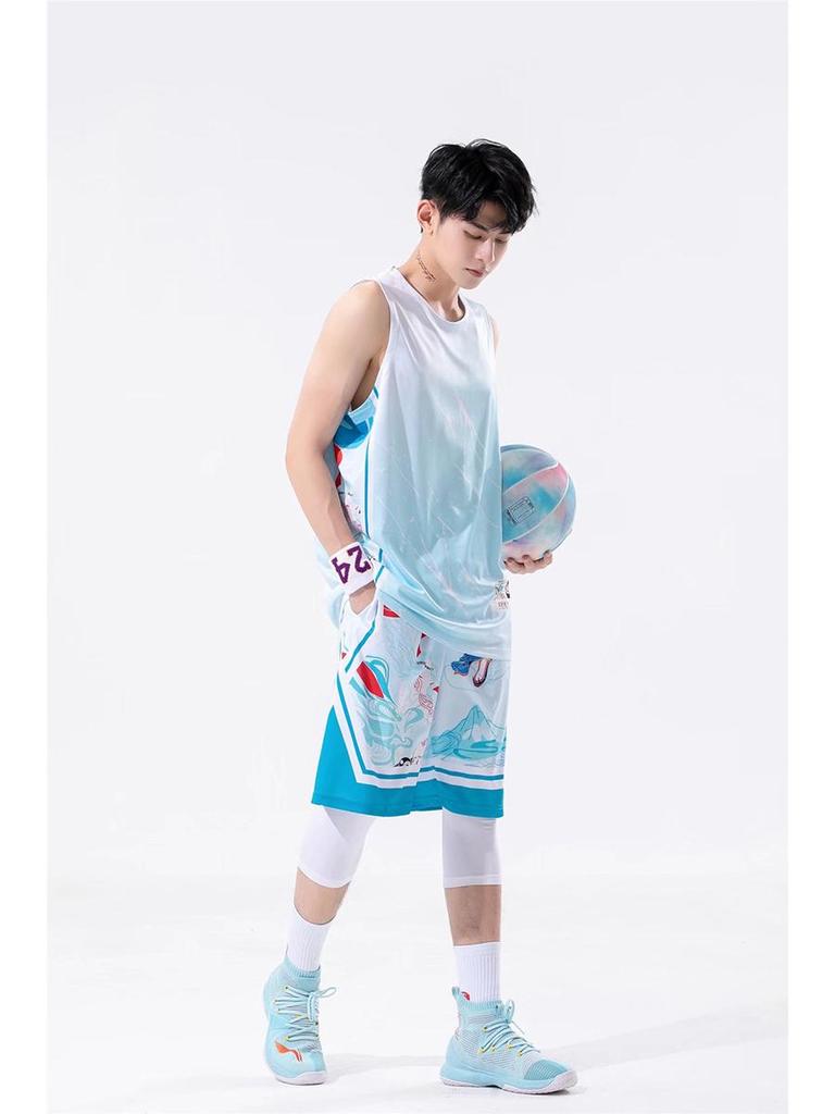 Ultra-Fast Customizable Basketball Uniform Set for Children & Adults - Includes Team Competition & Training Suit for Men, Plus Sizes Available