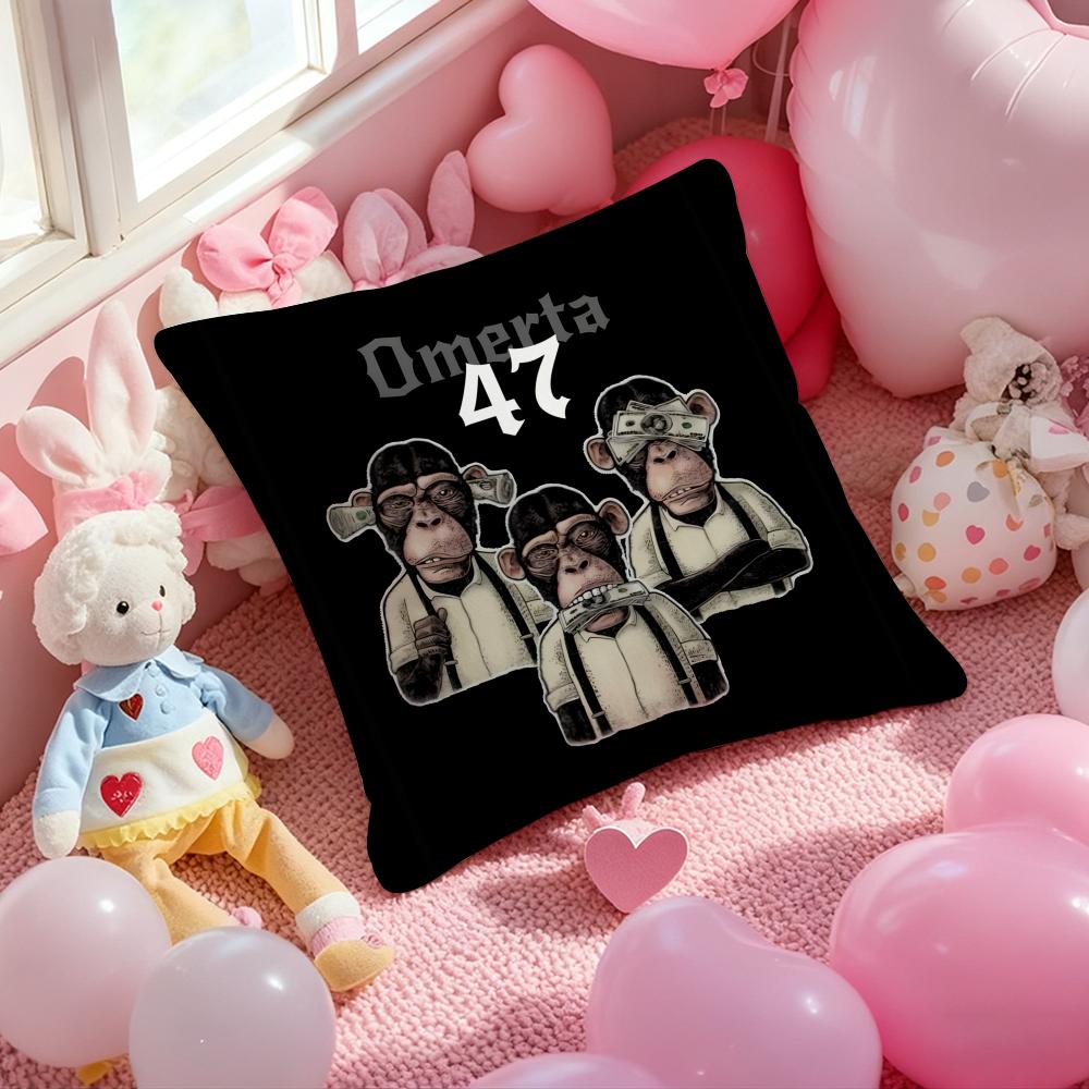 omerta 47 Cushion Cover Pattern Printed Pillowcase for Living Room Sofa Cushion Cover & Bedroom Decor