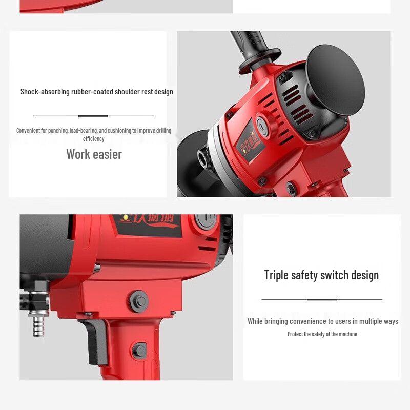 1988 High Power 3500W Water Diamond Core Drill for Air Conditioner Hole Drilling