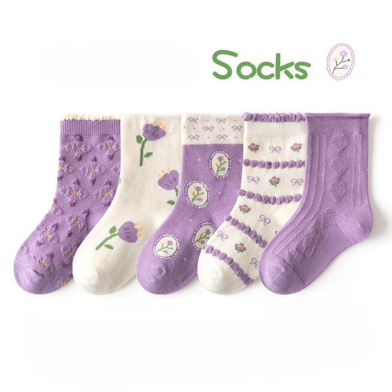 Kid's Socks Girls Socks Sweet Fancy Sock Baby Toddler Spring Autumn Winter Socks Children
