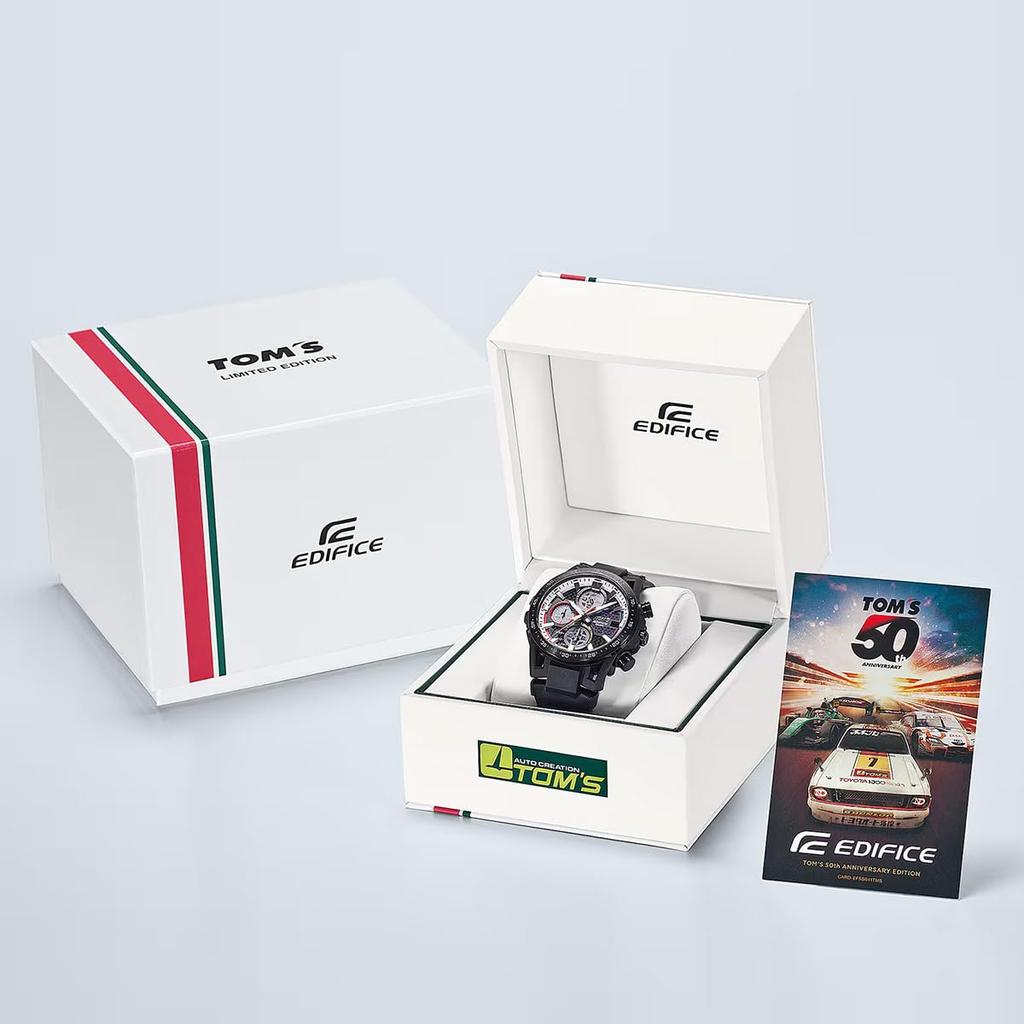 CASIO EDIFICE Men Watch 50TH ANNIVERSARY EDITION SOSPENSIONE Sapphire Glass Overseas Model TOM'S EFS-S641TMS-1A