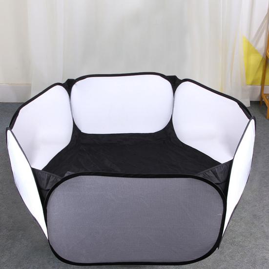 Small Pet Playpen Breathable Mesh Prevent Escape Collapsible Hexagonal Playpen Rabbits Guinea Pig Rabbit Kitten Cage Tent Toy Pet Supplies