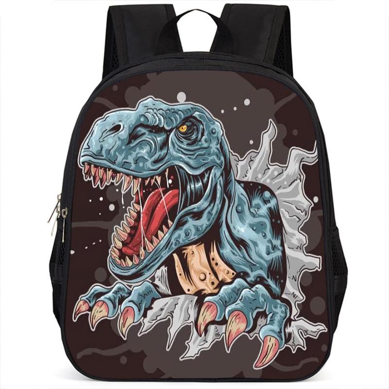 Dinosaur Rex Backpack, 15-Inch Single-Layer Student Double-Layer Large-Capacity Backpack