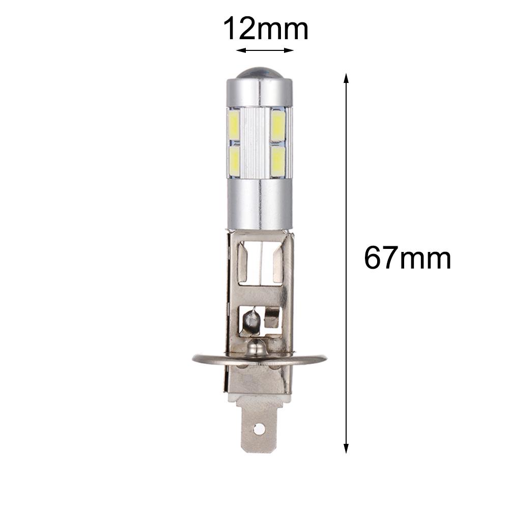 1 Pcs 12v 6000k Dc 5630 Smd 10 Led H1 Car Lamp Fog Driving Light Bulb Headlight Driving Bulb Auto Accessories