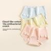 Girls Spring and Summer Pure Color 10A Antibacterial Cotton Crotch Skin Friendly Breathable Middle Waist Triangle Briefs