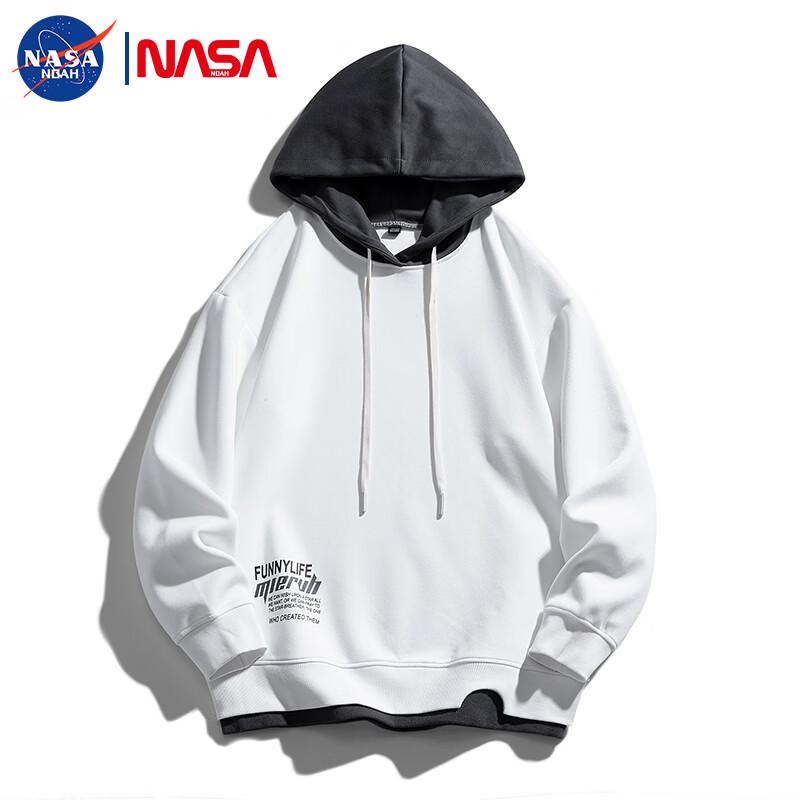 NASA NOAH Men s Faux Two-Piece Hooded Sweatshirt 4XL